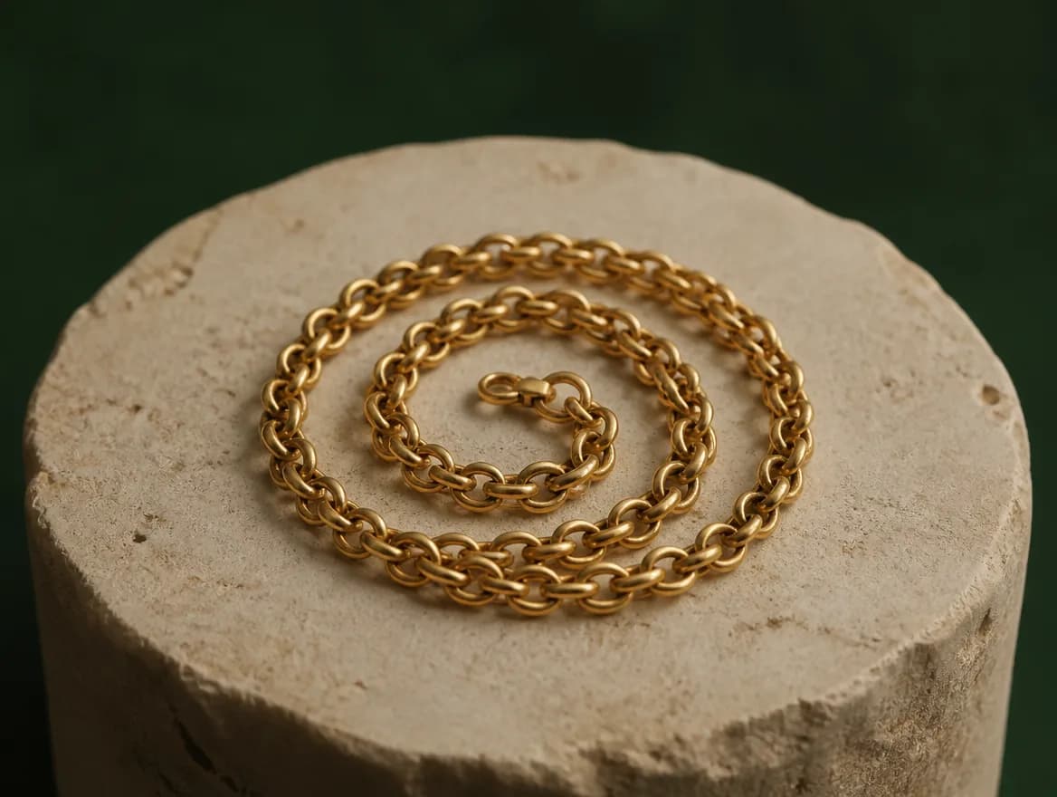 Feine Gliederkette aus Gold, aufgearbeitet